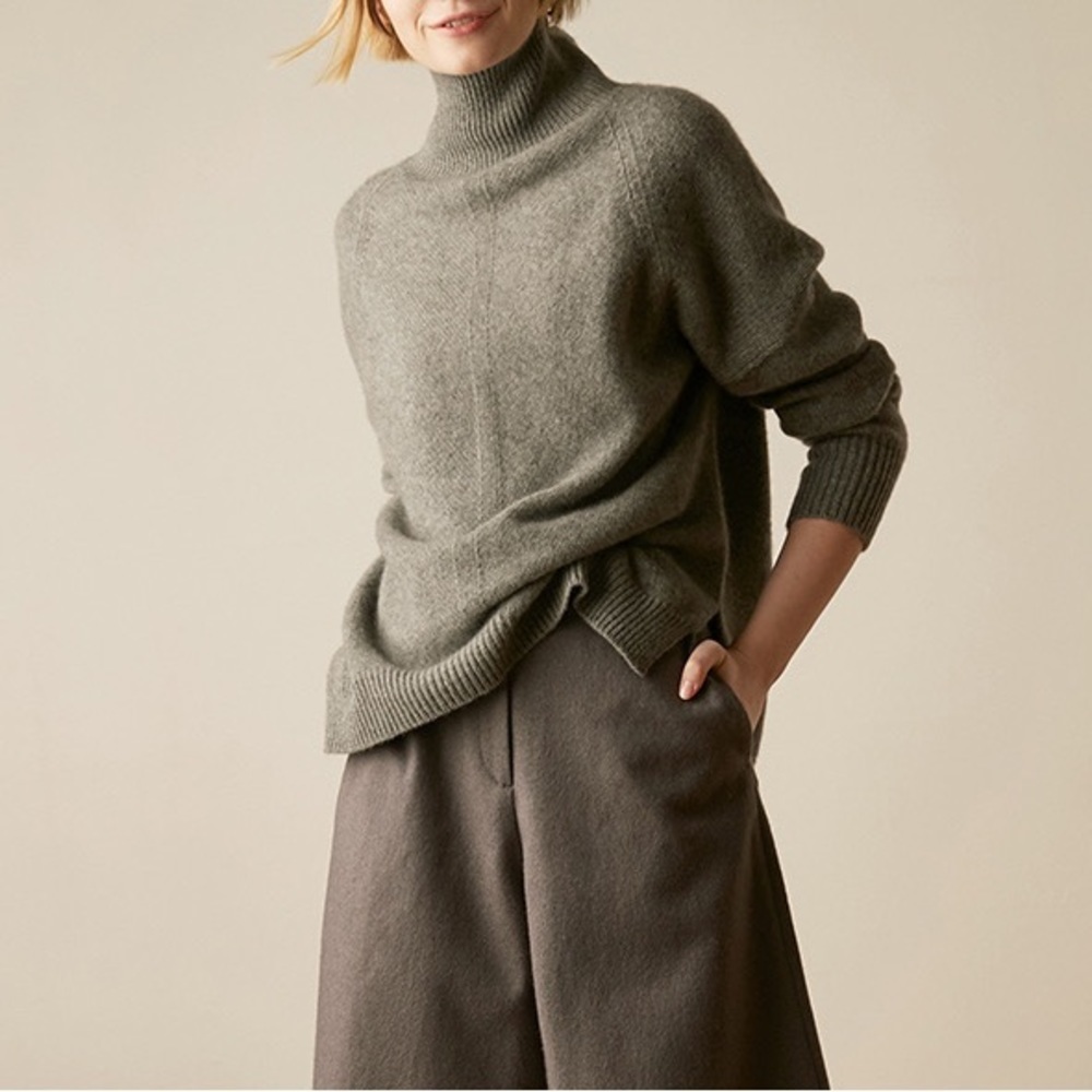 ⛄️FREE w/bundle❗️cashmere sweater ladies winter baggy turtleneck - Picture 2 of 13